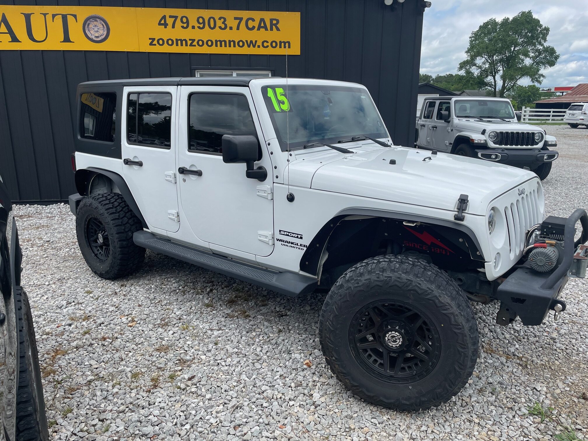 2015 White 4-Door Jeep Wrangler $114/week WAC